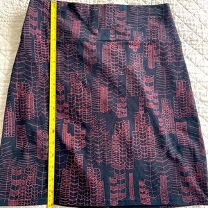 Black skirt with red pattern